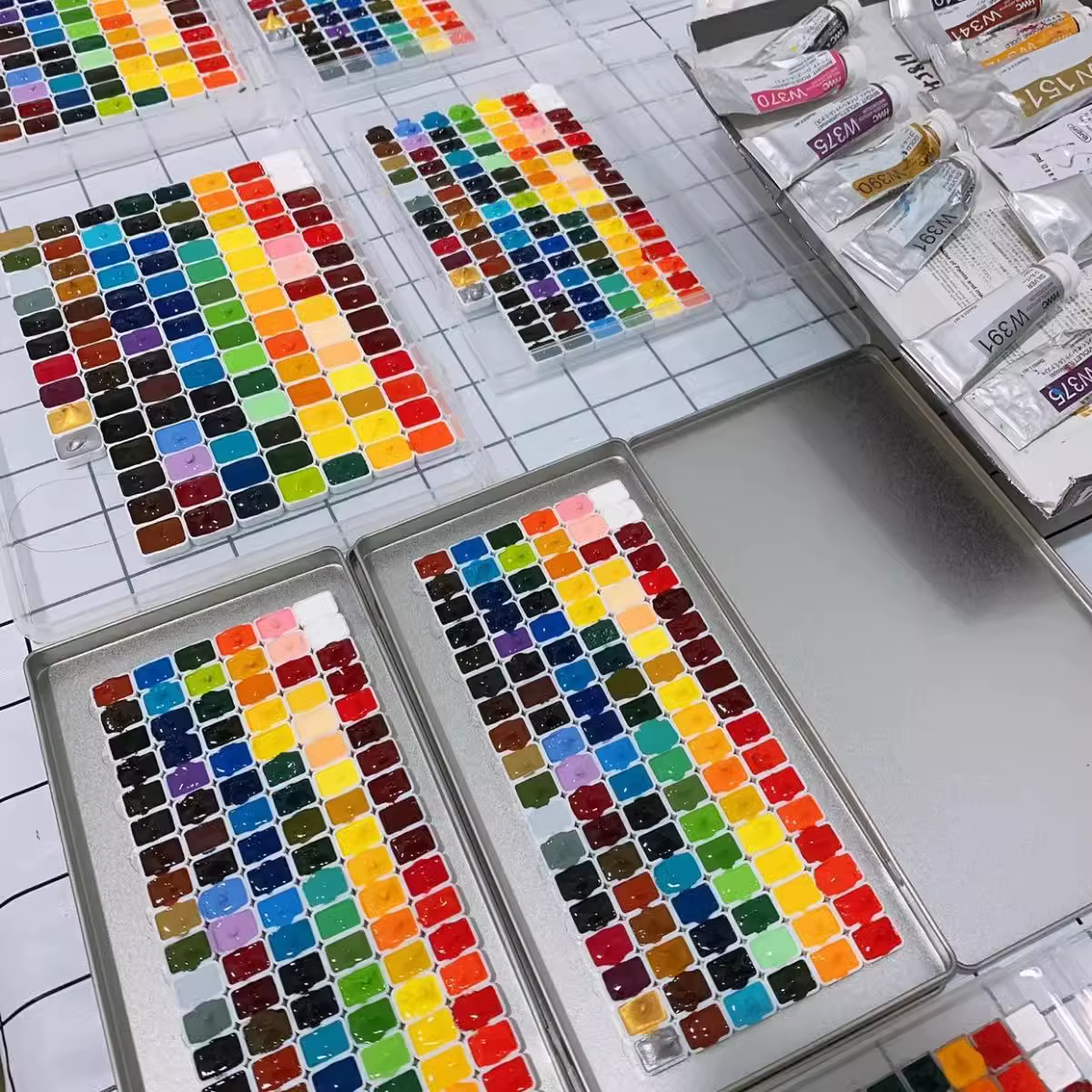 Holbein-Peinture aquarelle originale, 48/68/108 couleurs, aquarelle d'artiste, 1ml 2ml, peinture à ongles, fournitures d'art