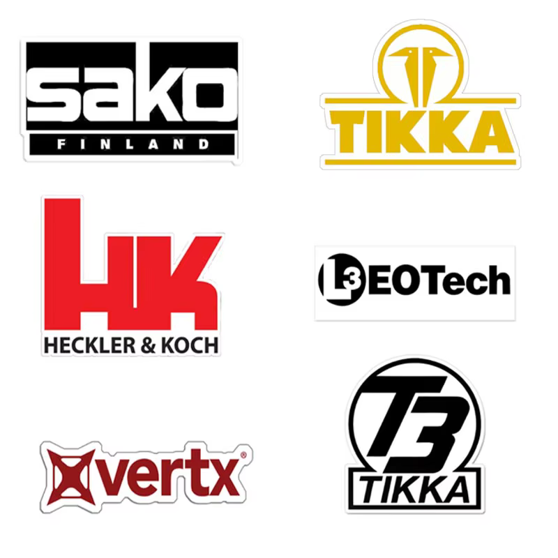 Autocollants de voiture en vinyle, logo militaire, autocollants tactiques de marque, autocollants mats imperméables pour ordinateurs portables, valises, skateboards, vélos, tasses