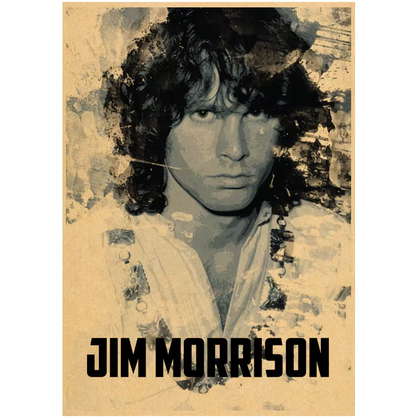 The Doors Jim Morrison-Affiche murale vintage en papier kraft