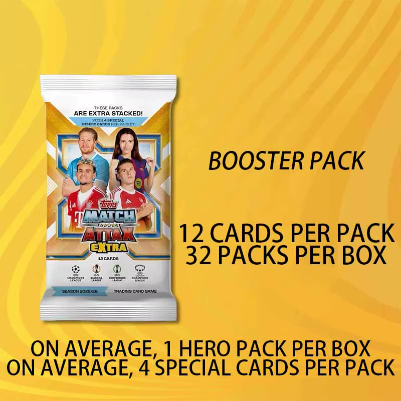 Saison 2025-26 Topps UCC Compétitions Européennes Match Attax Boîte de cartes de collection de football – Excellent Rapport Qualité-Prix