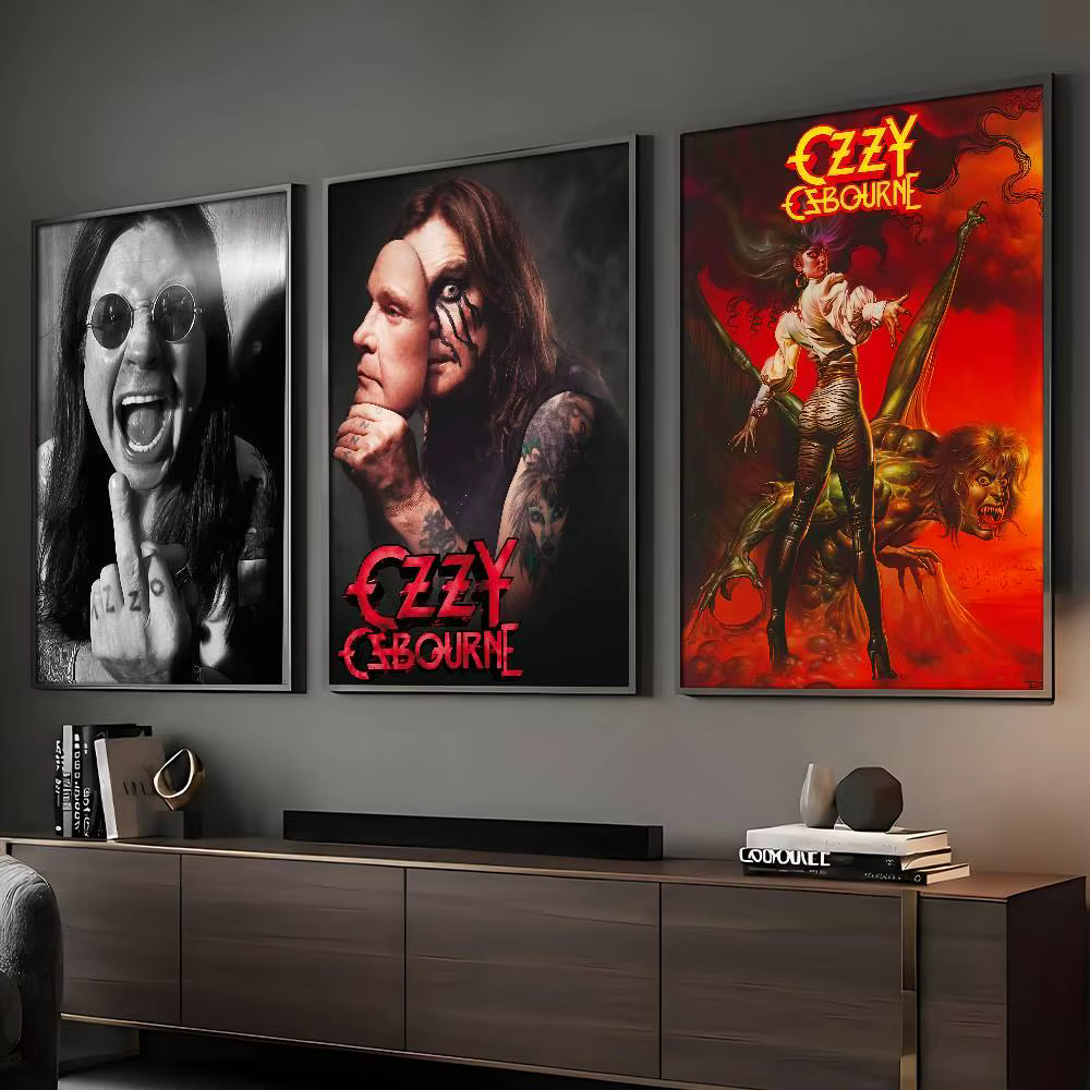 Restez Prince des ténèbres O-Ozzy O-OsbourneS affiche HD Art collant mur étanche maison salon Bar décoration