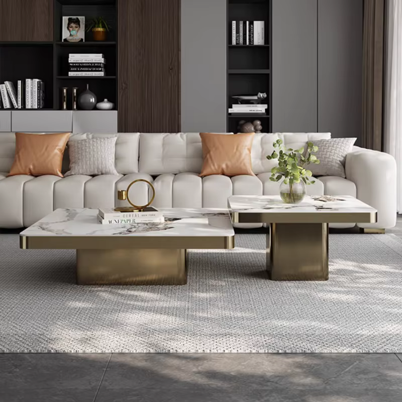 Table basse italienne Unique, Design de luxe, organisateur de Table basse esthétique au sol, couverture rigide, Mesa Centro, meubles de Salon de maison