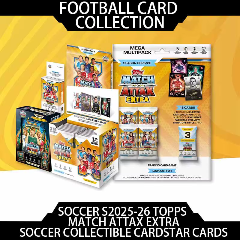 Saison 2025-26 Topps UCC Compétitions Européennes Match Attax Boîte de cartes de collection de football – Excellent Rapport Qualité-Prix