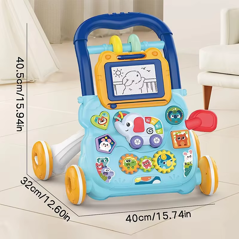 PANGDUBE Déambulateur éducatif précoce pour bébé avec jouet d'artboard Activités pour bébé Apprentissage Jouets de marche Marche pour bébé Marche assistée