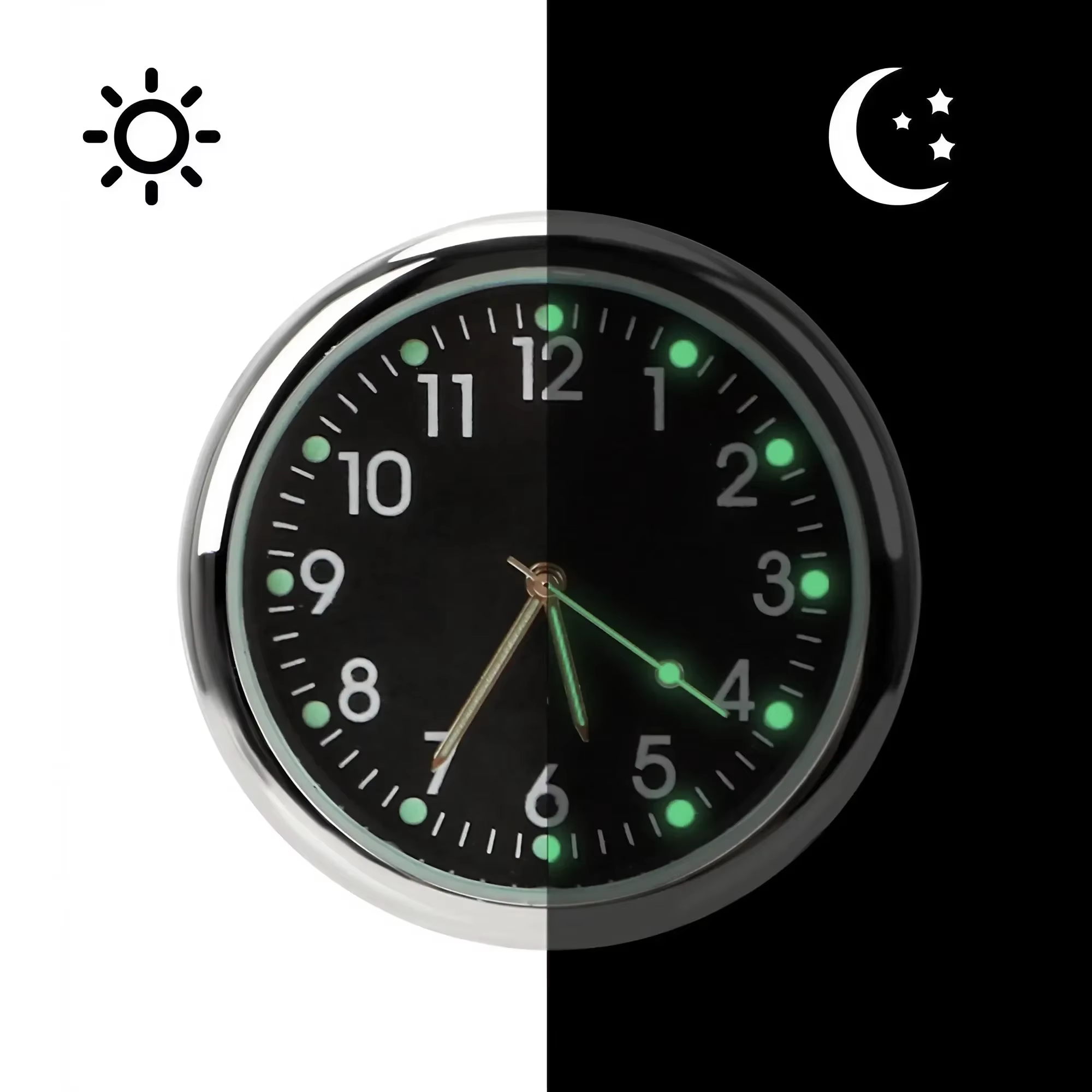 Horloge analogique pour voiture, lumineuse, décoration pour sortie d'air de voiture, ornements de voiture, horloges à quartz, accessoires automobiles
