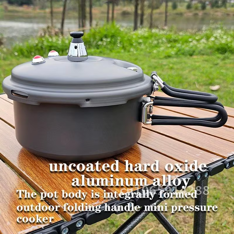 Autocuiseur extérieur pliant Portable randonnée alpinisme autocuiseur 80kpa Plateau ustensiles de cuisine Camping Mini 1,8L