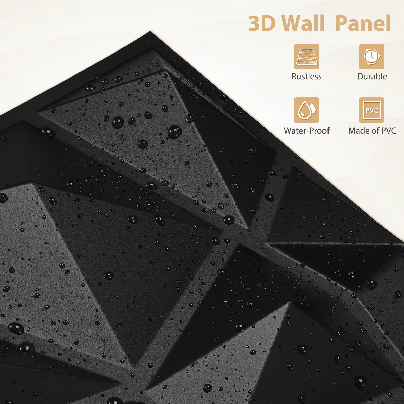 Panneaux muraux 3D pour décoration murale intérieure, panneaux muraux d'accent texturé de diamant moderne pour salon de jeu, paquet de 12/20/30