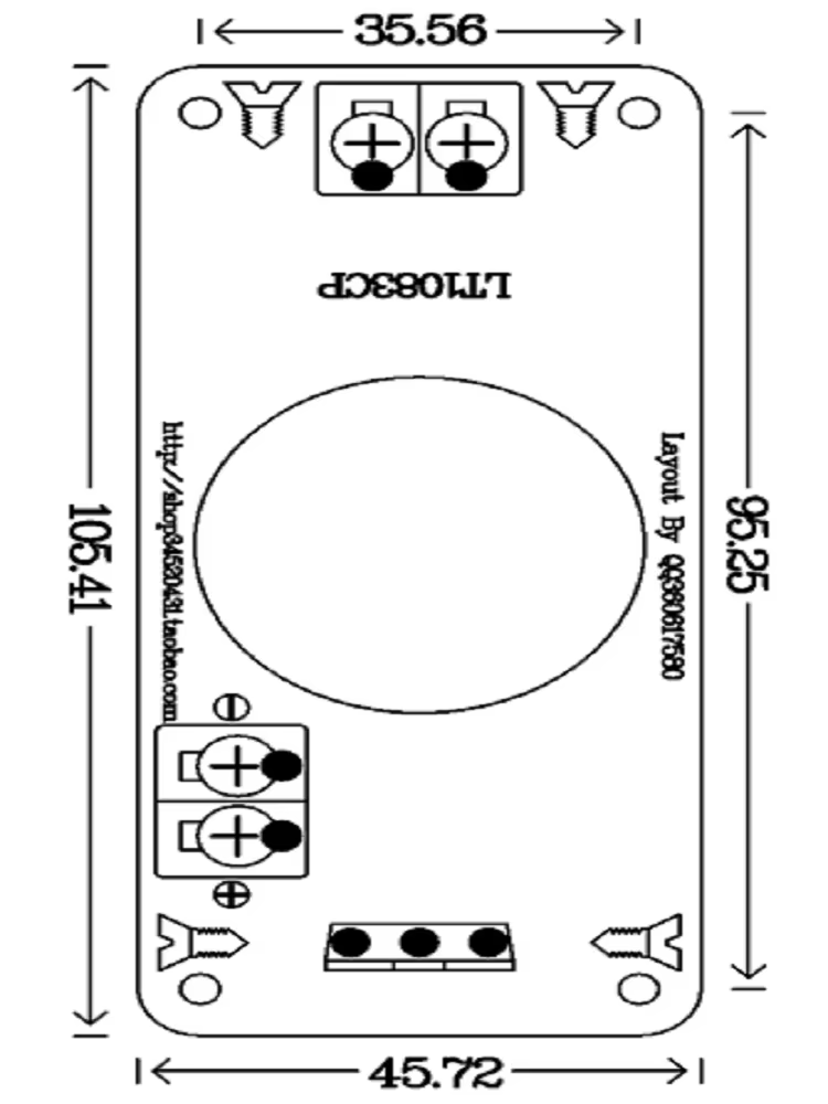 Carte PCB LT1086CT(LM317/LT1083), alimentation réglable à courant élevé de précision