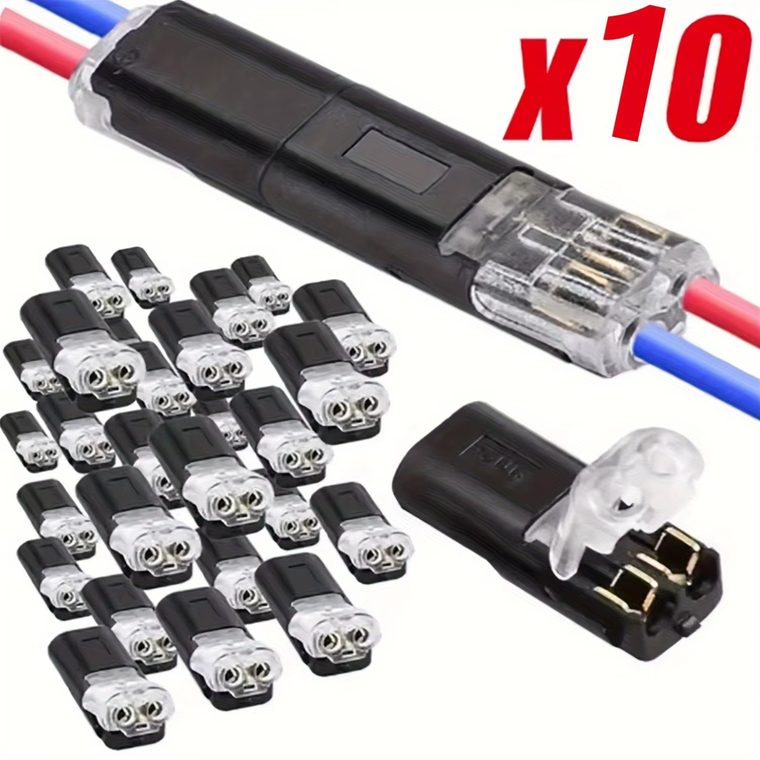 Connecteur Électrique Étanche de 1/2/3 Broches pour Véhicule - Barrette de Bornes Scellée et À l'Épreuve de la Poussière Câblage Auto Connecteur 1 Broche Véhicule Borne 2 Broches Étanche Connecteur 3