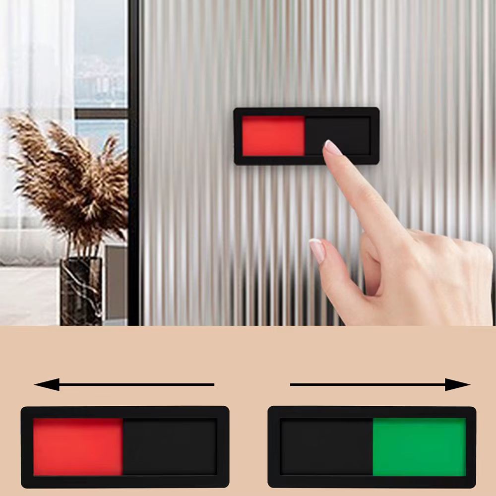Panneau de signalisation « Ne pas déranger » pour toilettes, bureau, salle de bain, WC – Panneau « Vacant/Occupé » pour portes coulissantes