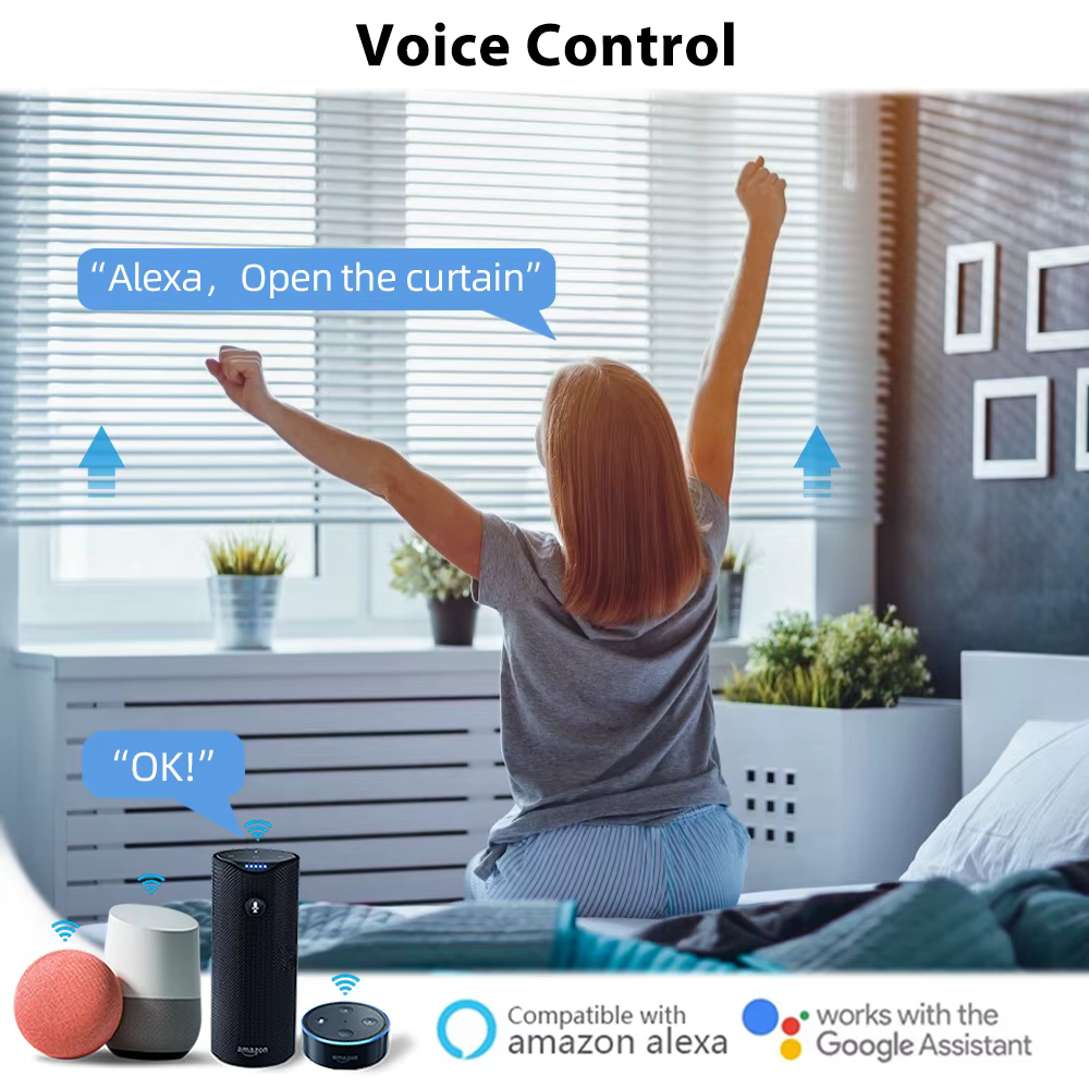Rideaux électriques, stores, volets roulants, interrupteur connecté, contrôle par application WiFi, compatible avec Smart Life, Alexa, Google Home, Siri