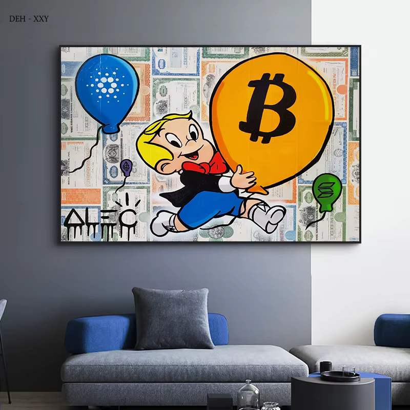 Alec monopole et Richie toile peinture Rich Man Dollars affiches Graffiti rue mur Art photo pour la maison chambre décor sans cadre