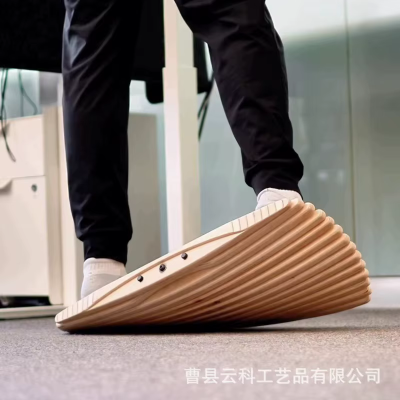 Planche d'équilibre pour massage des pieds et renforcement des chevilles, planche d'exercice Wobble Fitness pour bureau debout, tapis antidérapant pour soulager le stress