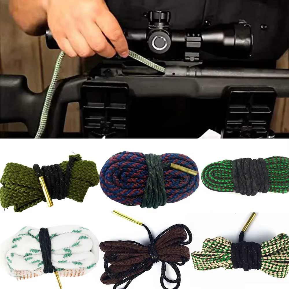 Nettoyeur d'alésage de pistolet de chasse serpent 12GA.308.22.223.38 calibre 5.56mm 7.62mm 16GA 20GA Kit de nettoyage de fusil outil corde de baril de fusil