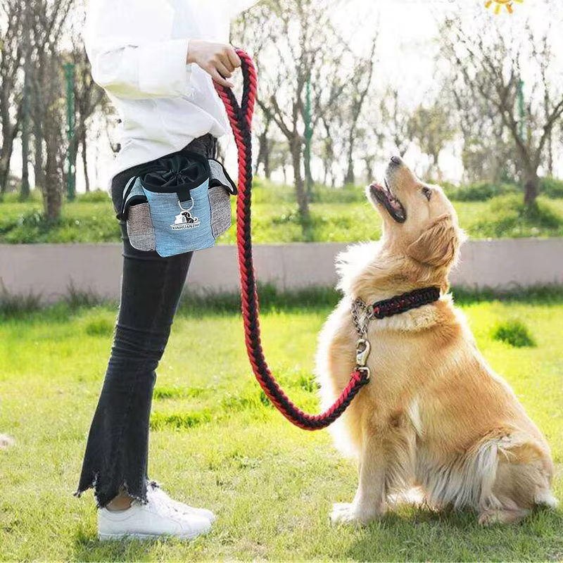 Sac à crottes en tissu imperméable pour chien, poudre anxieuse, transporte facilement des croquettes et des jouets, sac de taille d'entraînement professionnel pour animaux de compagnie, distributeur i