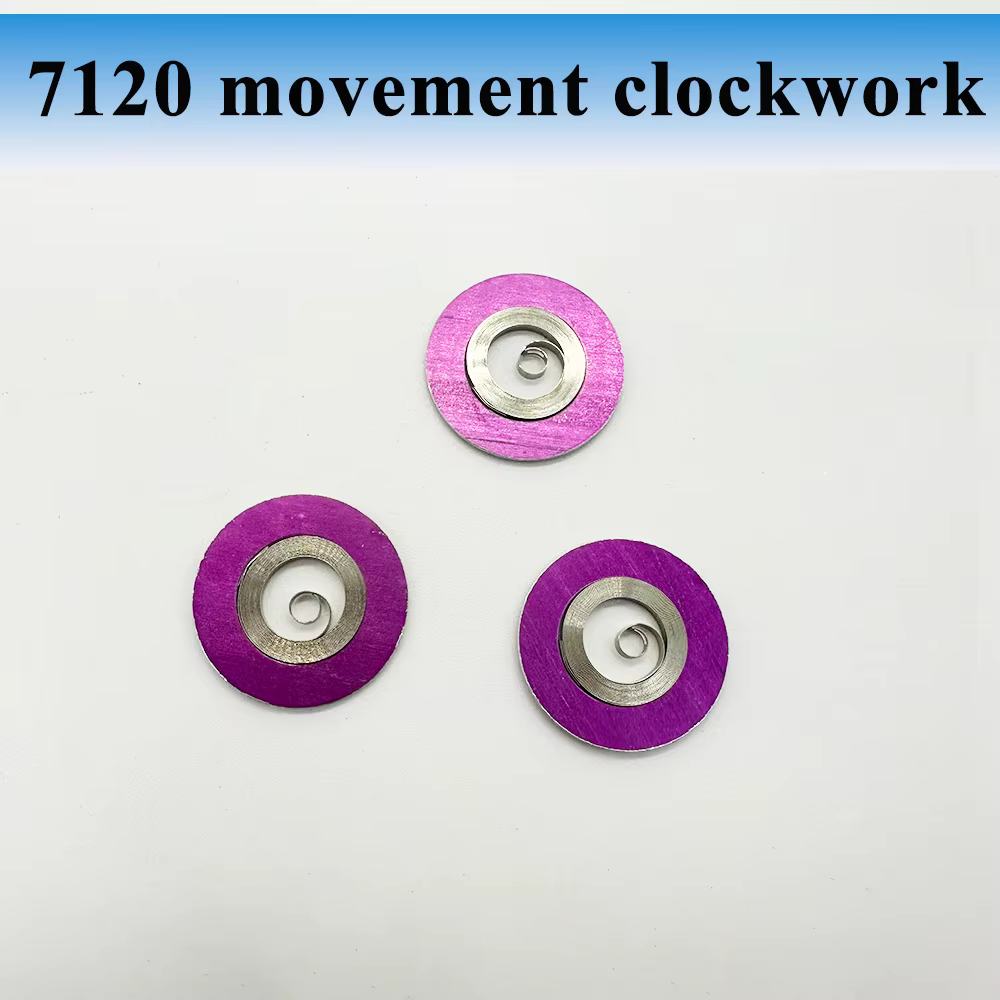 Accessoires de montre, mouvement à ressort, adapté au mouvement domestique 7120, pièces de réparation de montre, ressort moteur