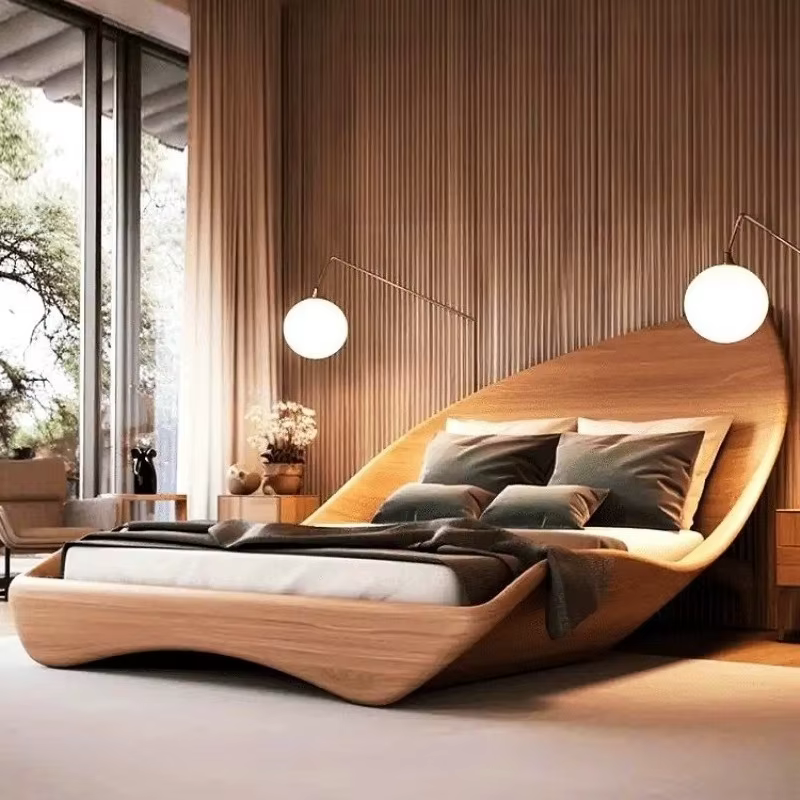 Cadres de lit modernes en bois reine européenne chambre enfants Design lit de luxe filles Cama Inteligente maison accessoires