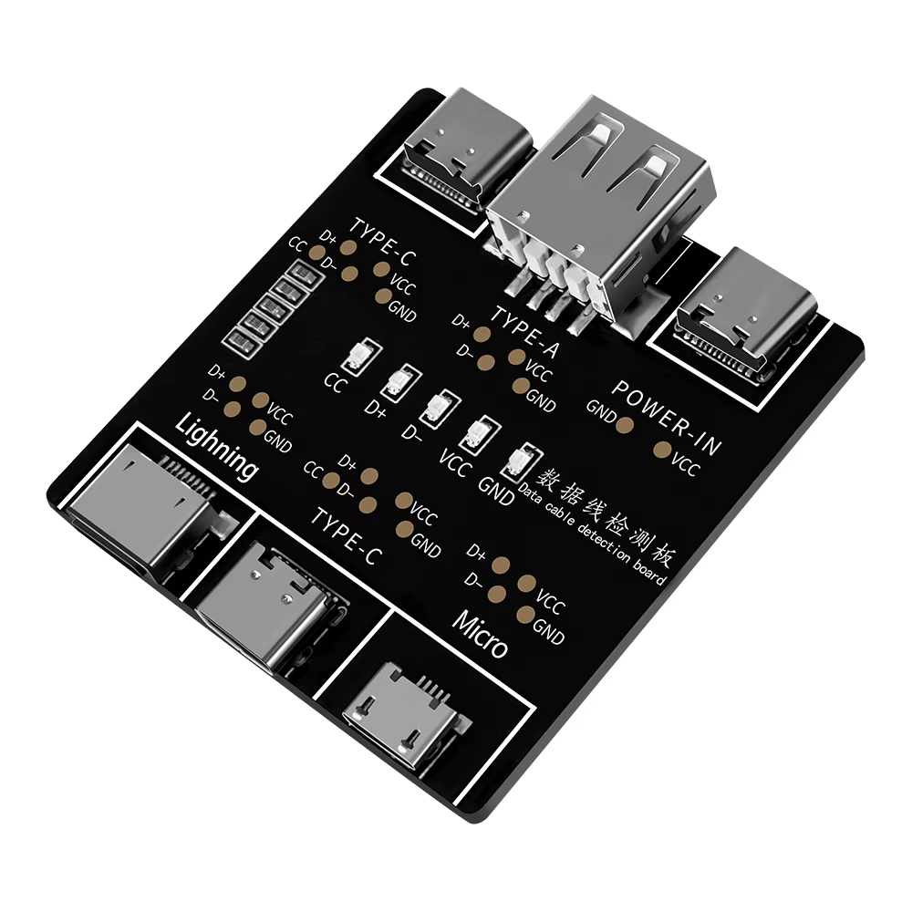 Carte de détection de câble de données DT3, testeur de câble USB, outil de carte de Test de commutation marche-arrêt pour court-C iOS Android