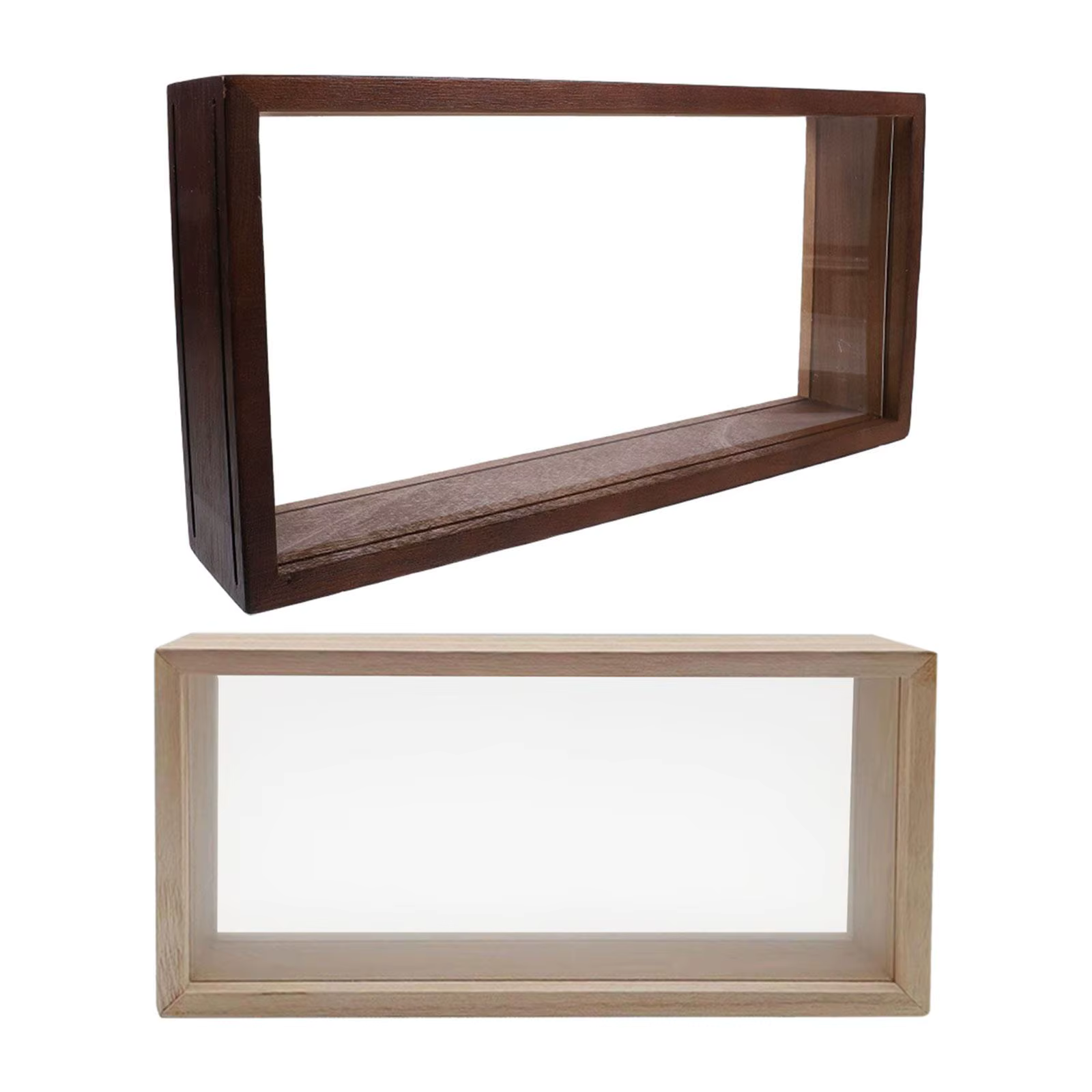 Boîte d'ombre en bois pour photos de prix, cadre photo pour fleurs séchées, présentoir de fleurs séchées en profondeur, art Keepplex Ticket