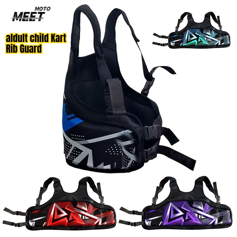 Gilet de protection des côtes pour karting, accessoires ergonomiques, légers et réglables, accessoire de protection des côtes multifonctionnel et respirant