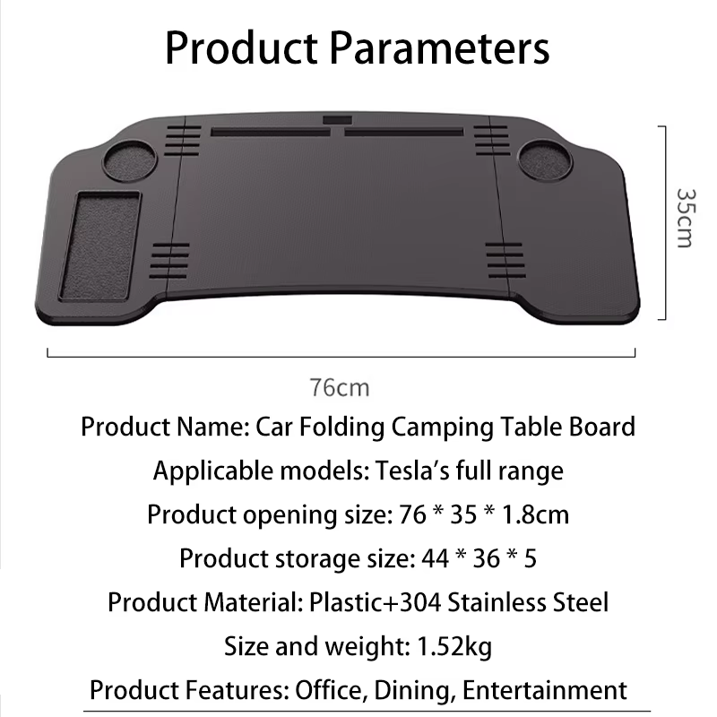Pour Tesla modèle 3Y Highland Juniper voiture monté Table conseil multifonctionnel ordinateur bureau Table à manger pliante petite Table conseil