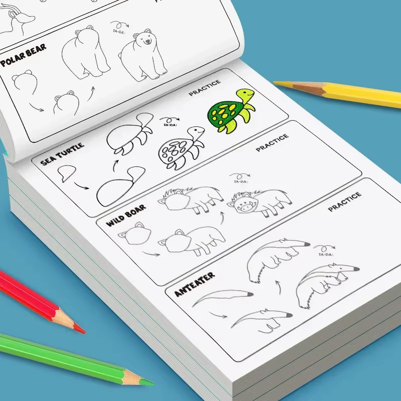 Livre de peinture étape par étape - un tutoriel de peinture facile à comprendre, adapté aux enfants pour apprendre diverses techniques de peinture.