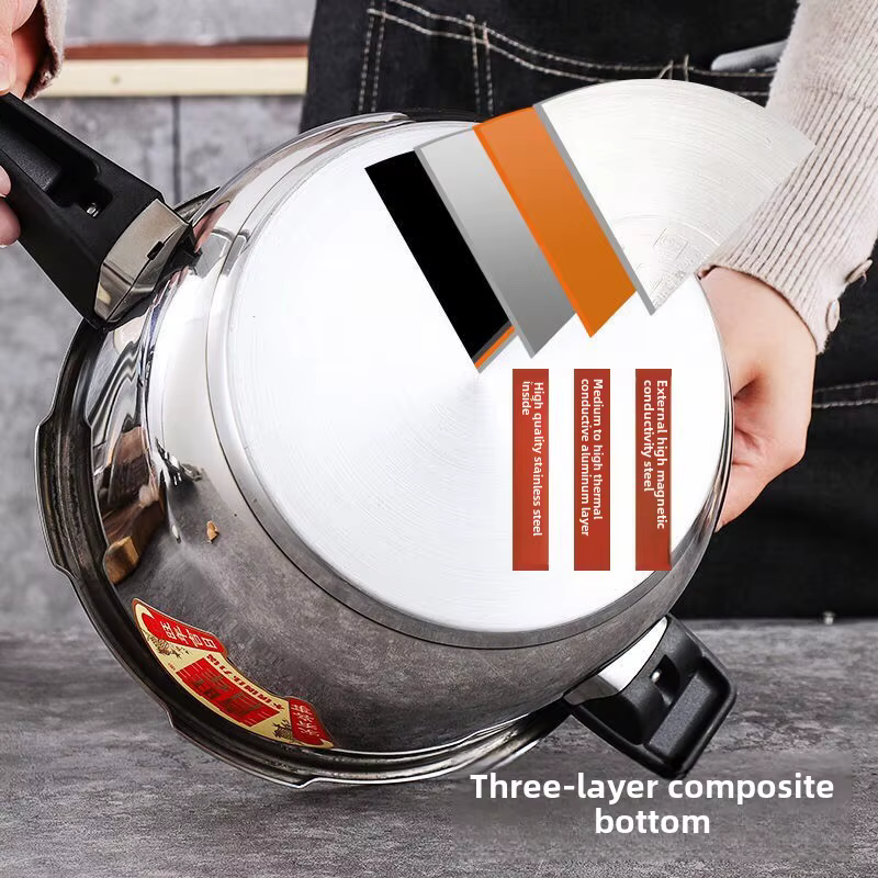 Autocuiseur 16-30cm, poêle de cuisson en acier inoxydable, marmite à ragoût, cuisinière à Induction, cuisinière à pression