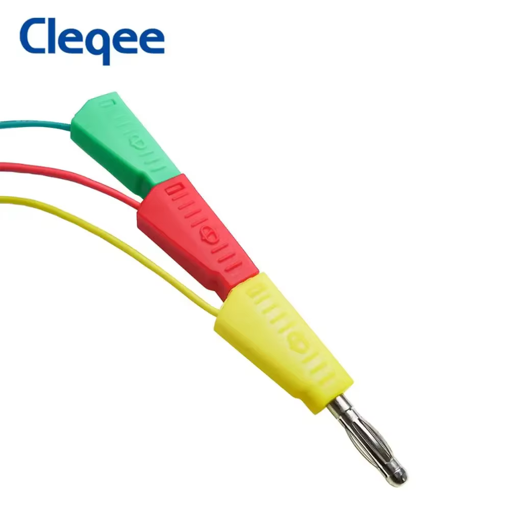Cleqee-Câble cavalier Dupont mâle vers gels empilables, fiche en silicone, fil 26AWG pour planche à pain, bricolage électronique, P1532, 10 pièces