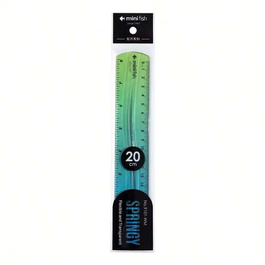 Règle souple et Flexible de 20cm/15cm, dégradé de couleur arc-en-ciel, mesure à double unité en Cm et en pouces pour les étudiants au bureau et l'école