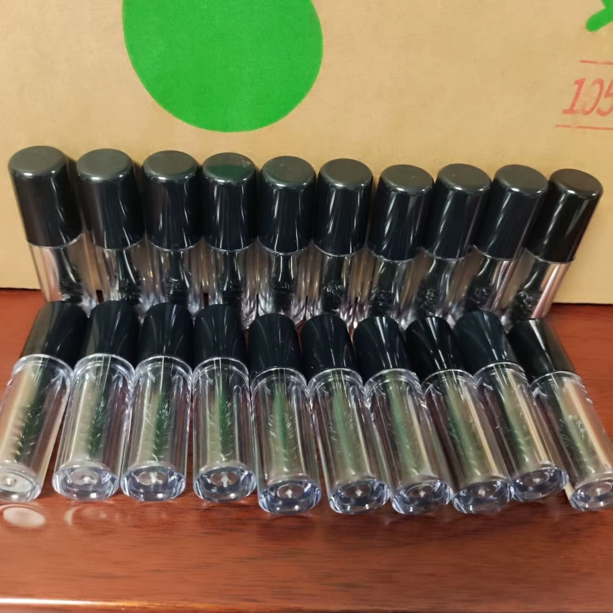 Tube de brillant à lèvres en plastique, petit Tube de rouge à lèvres/Mascara Eyela avec échantillon intérieur étanche, récipient cosmétique, 3ml/0.8ml, 6 pièces/lot