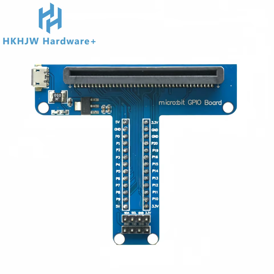 Carte de développement Microbit Carte d'extension GPIO de type T Micro:bit Carte adaptateur de planche à pain Python