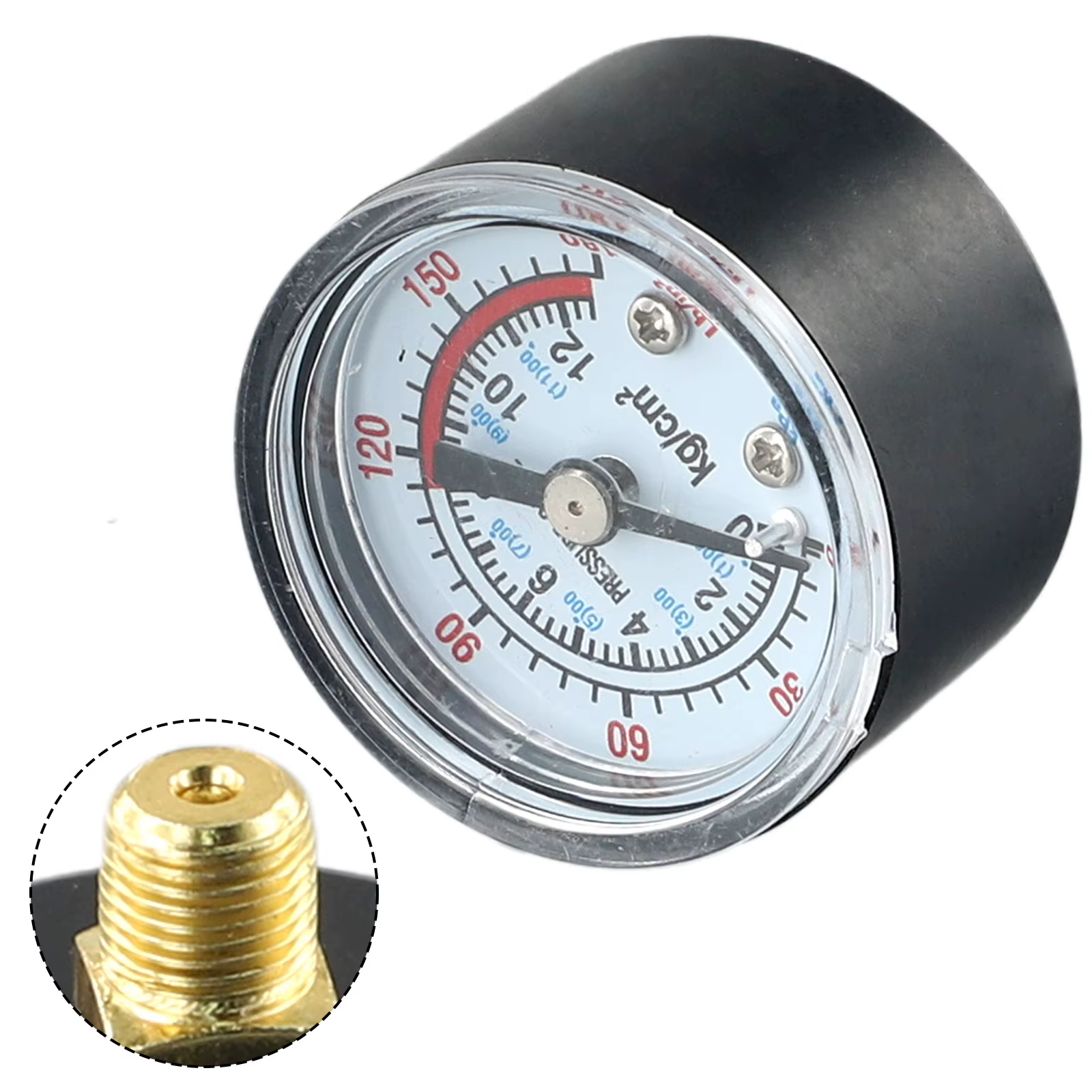 Manomètre de pression de fluide hydraulique pneumatique, compresseur d'air, filetage 1/8 NPT 0-12Bar 0-180PSI, manomètre à Double échelle