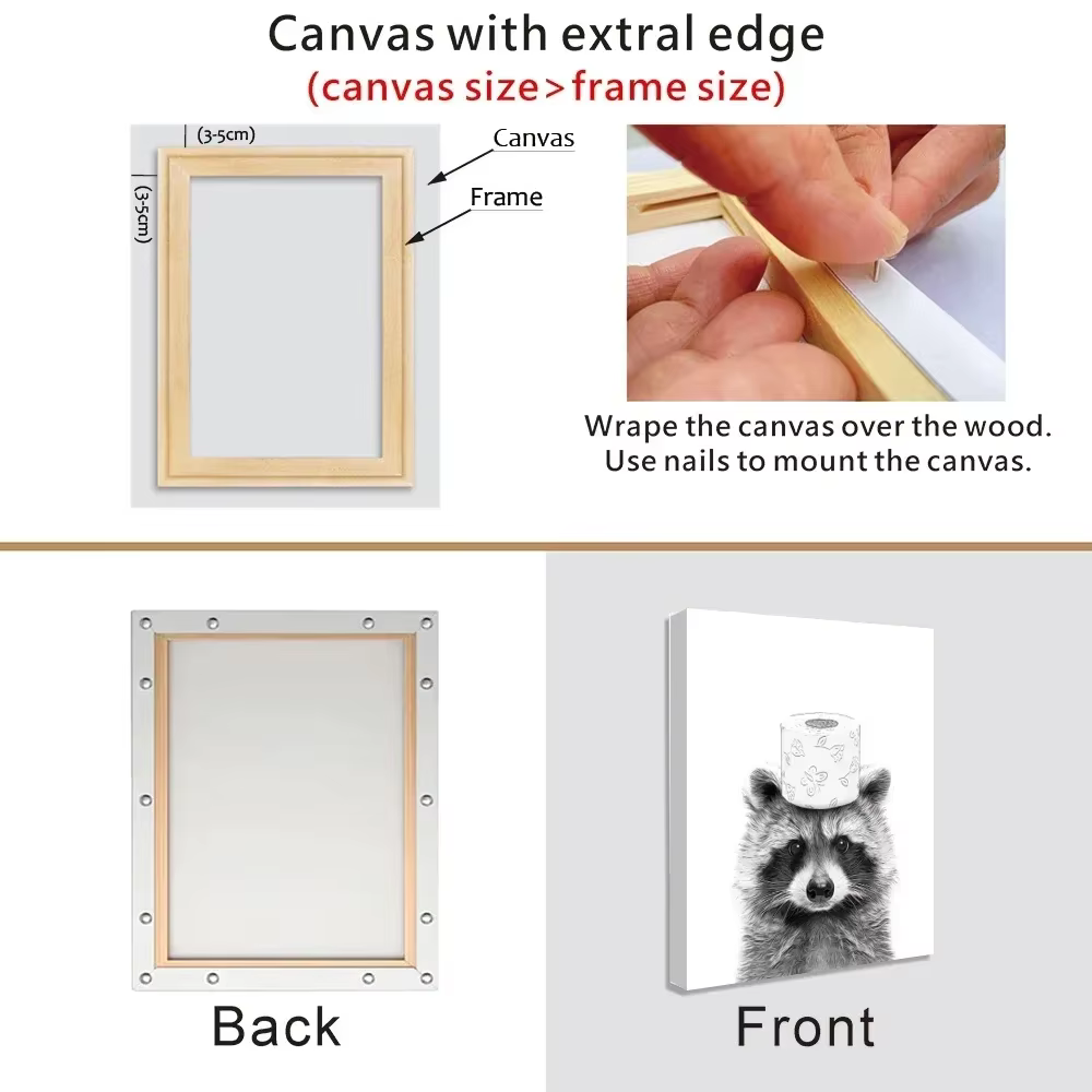 Cadres en aluminium en métal personnalisés pour la décoration intérieure, noir et doré, toile, peinture à l'huile, peinture au diamant, œuvre d'art, affiches d'art mural, bricolage