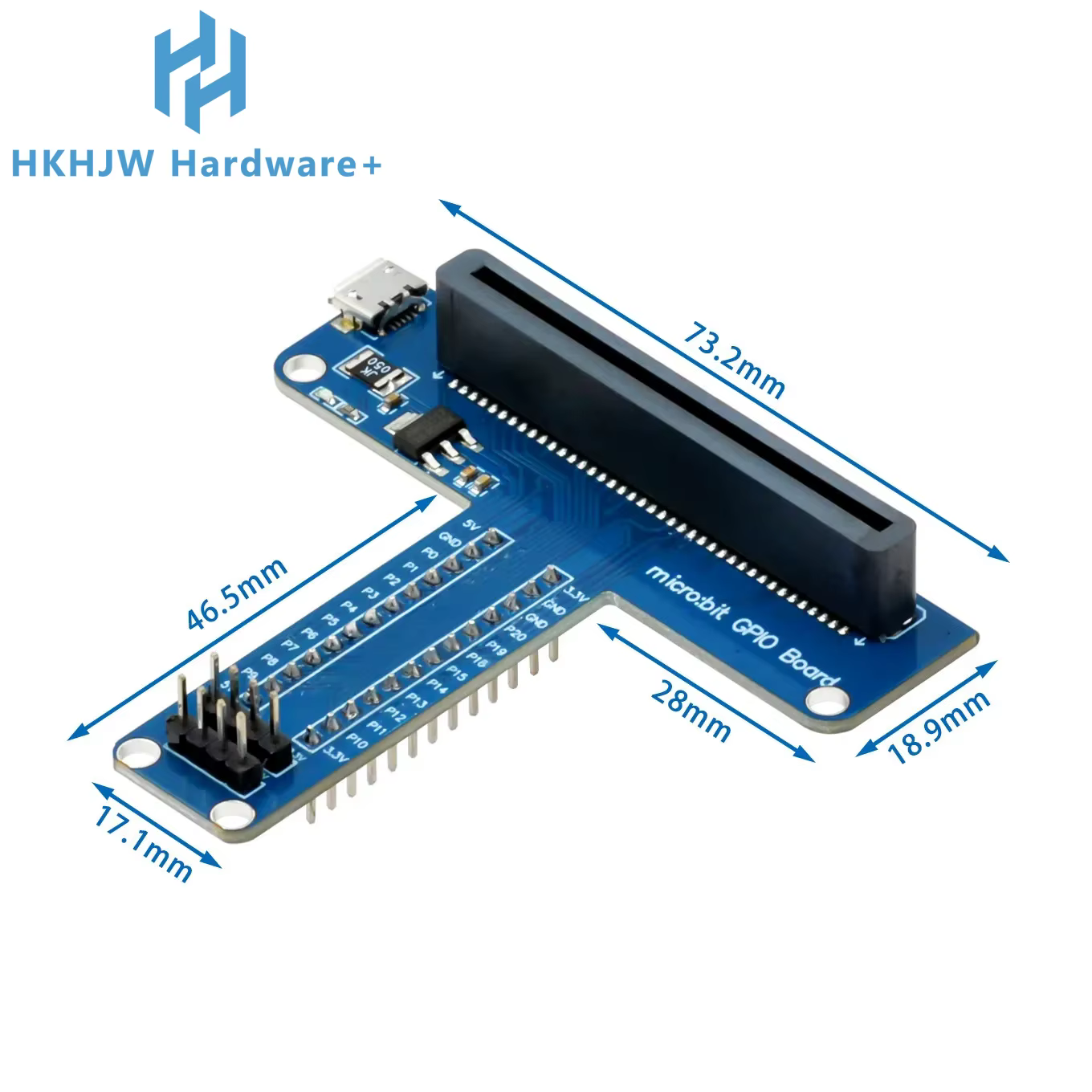 Carte de développement Microbit Carte d'extension GPIO de type T Micro:bit Carte adaptateur de planche à pain Python