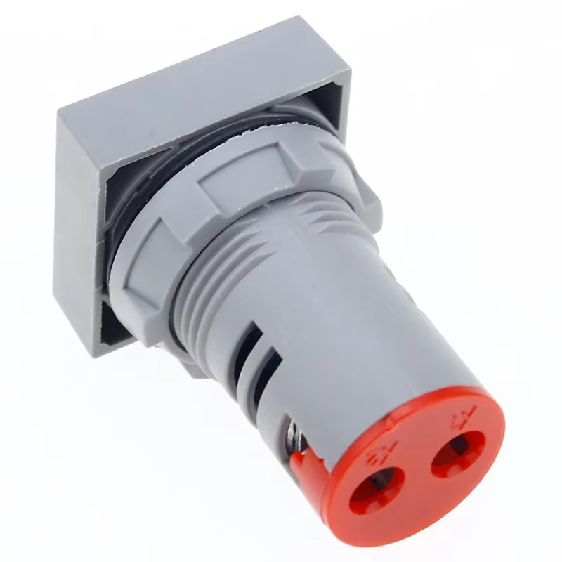 Voltmètre numérique LED, panneau carré, indicateur lumineux, voltmètre, AC 60-500V, 22mm
