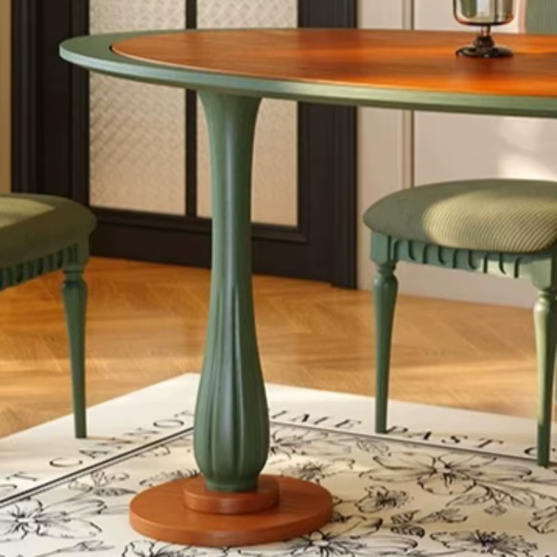 Table à manger ovale vintage en bois massif, table de cuisine de luxe, table basse de style mid-century, meubles pour la cuisine, mobilier pour la maison