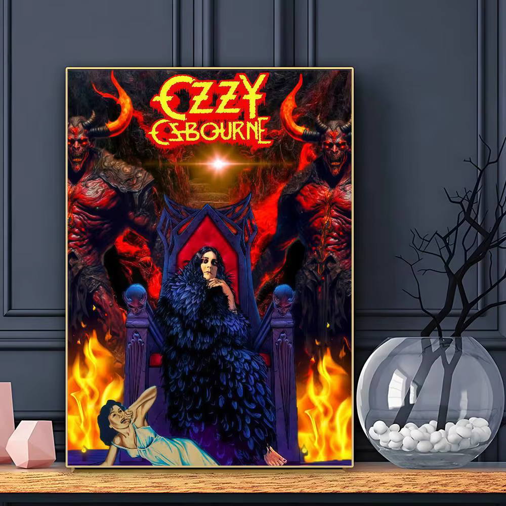 Restez Prince des ténèbres O-Ozzy O-OsbourneS affiche HD Art collant mur étanche maison salon Bar décoration