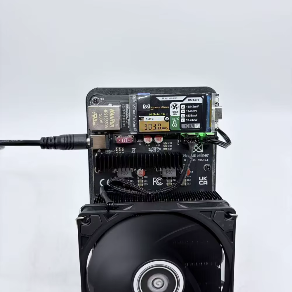 Nouveau NEXUS MINER L1 300MH/s 65W, machine de minage Dogecoin avec 6 puces BM1491AA ASIC LTC DOGE, machine de minage domestique solo avec alimentation