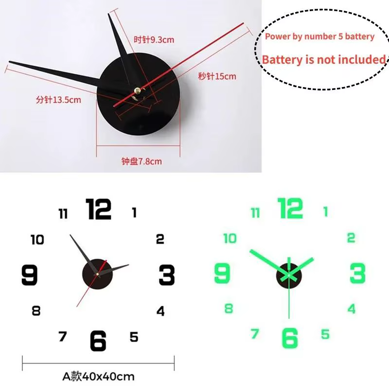 Horloge numérique lumineuse, horloge murale stéréoscopique DIY, horloge silencieuse, horloge murale pour salon, chambre à coucher, décorations pour la maison