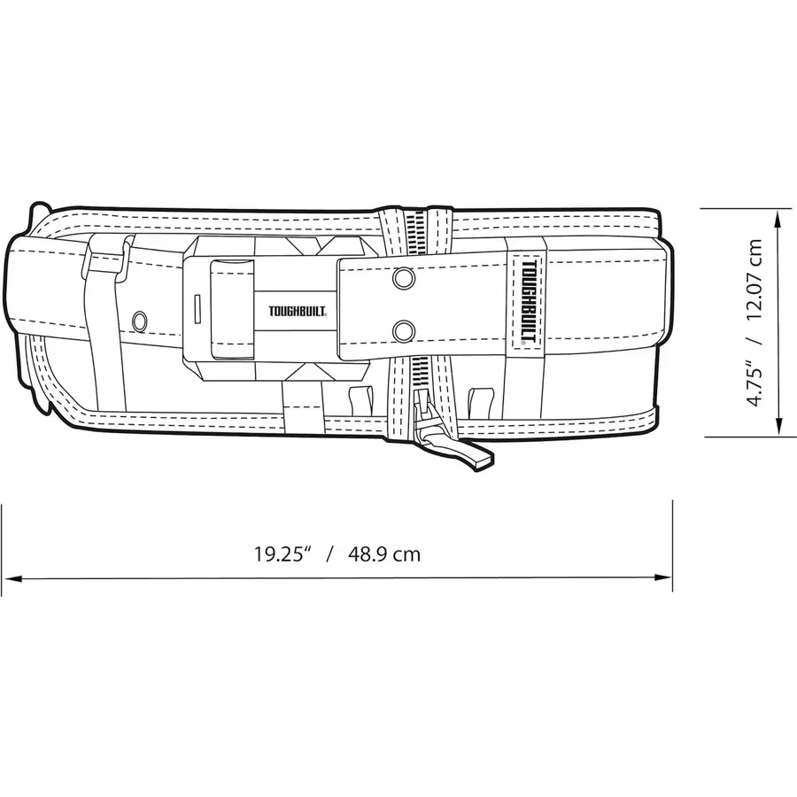 TOUGHBUILT TB-CT-41 Ceinture rembourrée avec boucle à clip robuste et support arrière Ceintures de travail de construction Outils robustes