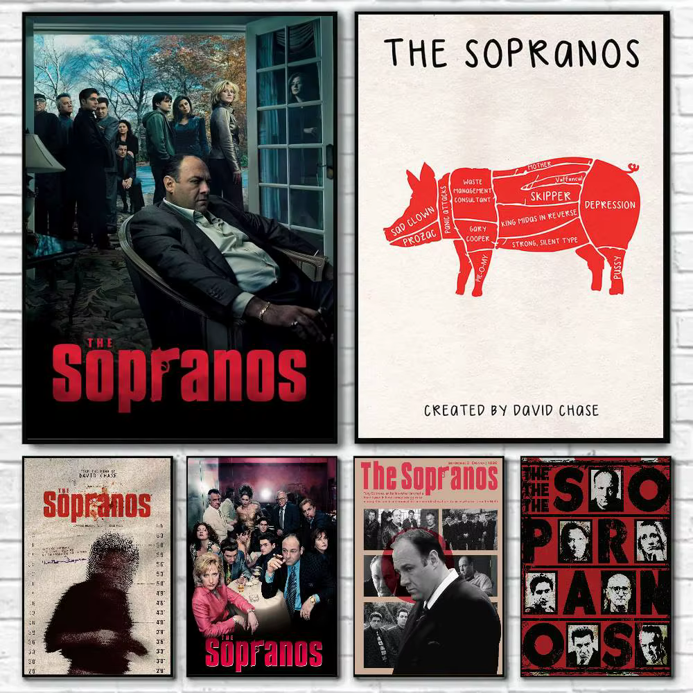 Affiches de la série télévisée S-Sopranos, toile de qualité pour salon, bar, café, style vintage, peinture de bandes dessinées, décoration murale artistique pour la maison