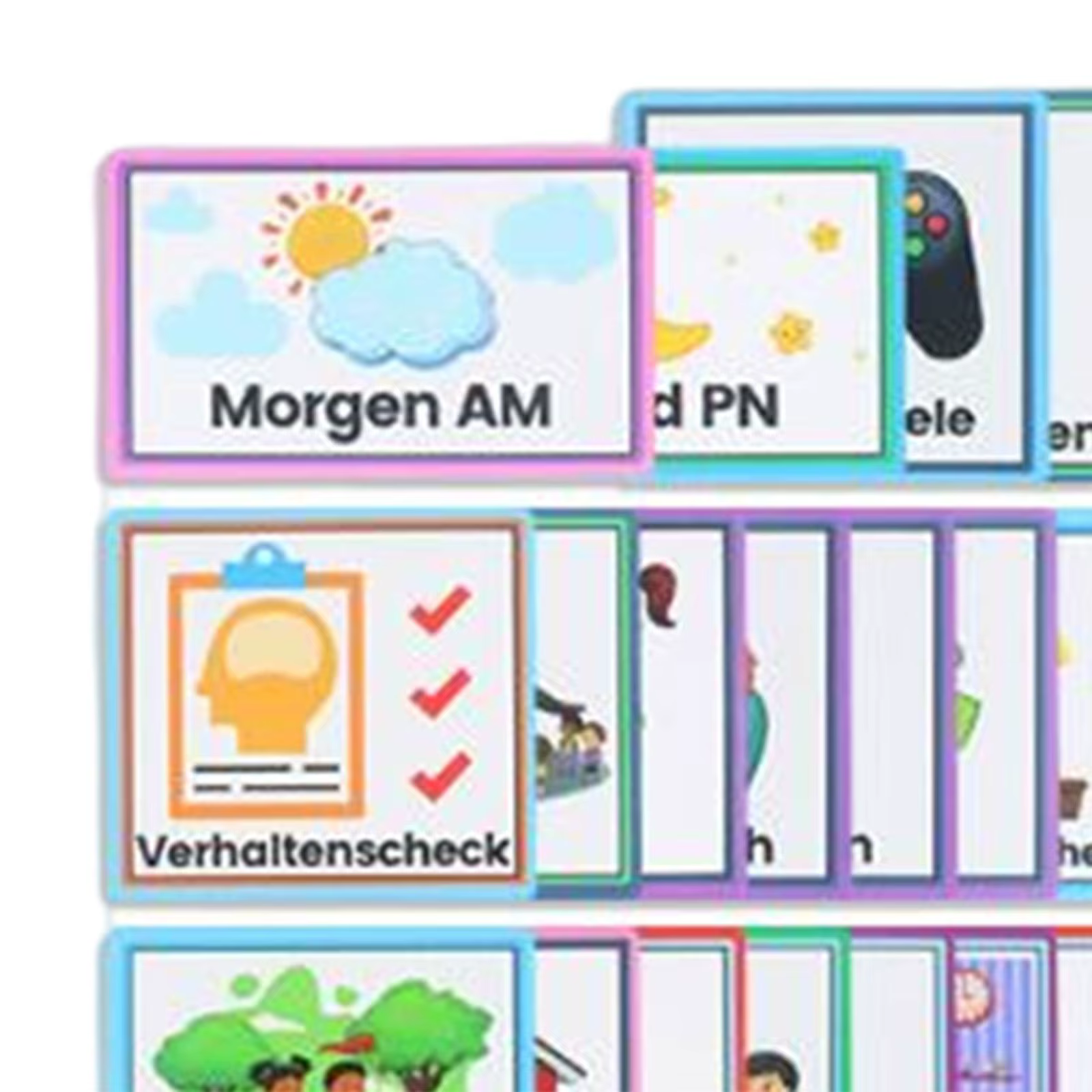 Tableau de routine visuelle du matin et du coucher pour enfants - Idée cadeau de Noël pour les outils d'organisation des enfants