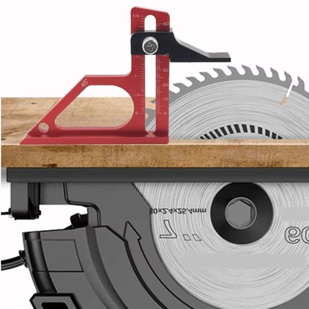 Jauge de profondeur de table réglable en alliage d'aluminium, échelle en pouces, 0-60 mm, outil de mesure de hauteur avec verrouillage