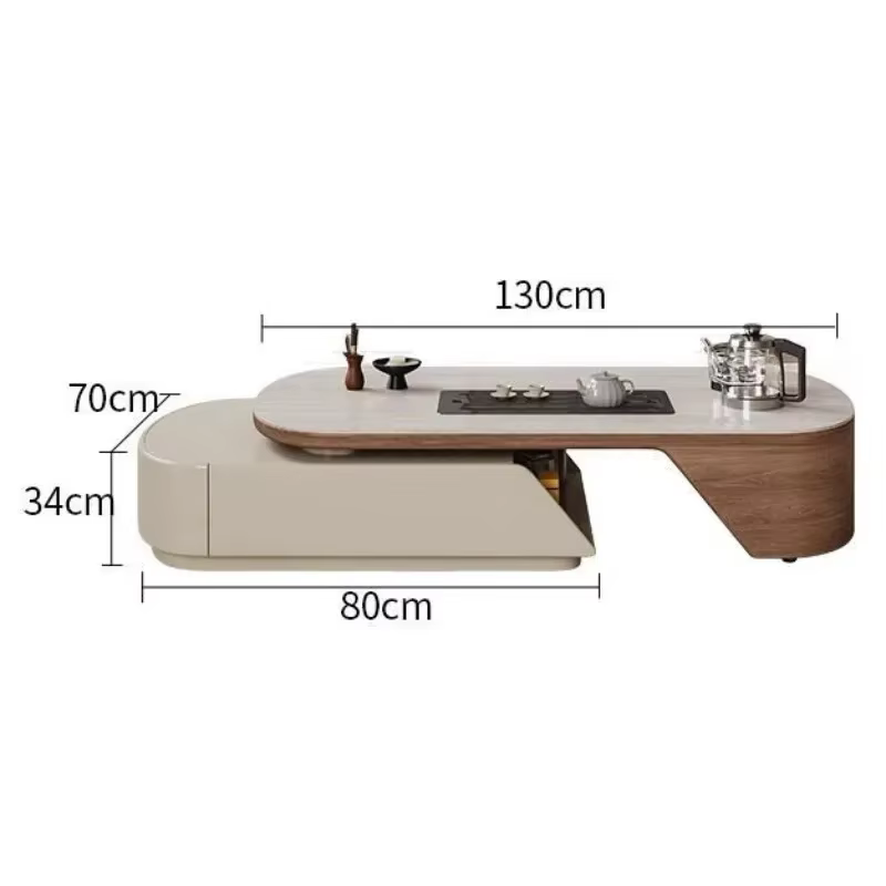Affichage Unique Table basse ensemble multifonction plancher latéral Table basse rangement Design Mesa Centro Salon maison accessoires
