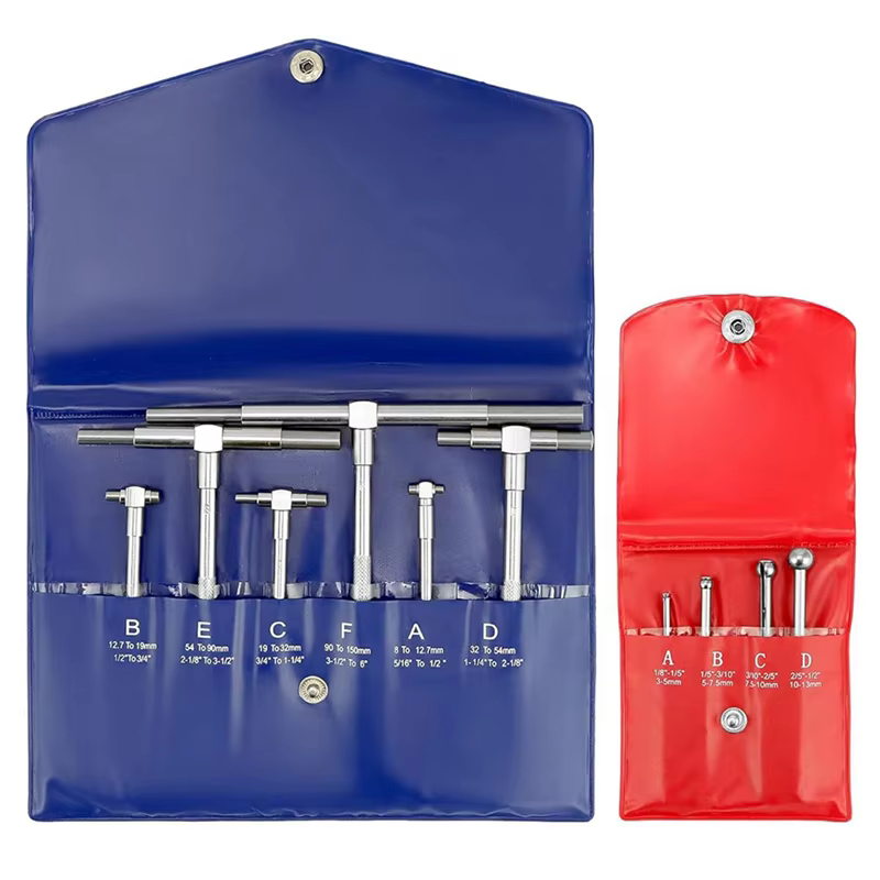 ABKJ-Kit de jauges télescopiques en acier inoxydable - Gamme de 1/8 à 1/2 pouce et jauge télescopique pour trous de type T, 6 pièces, de 5/16 à 6 pouces, Du