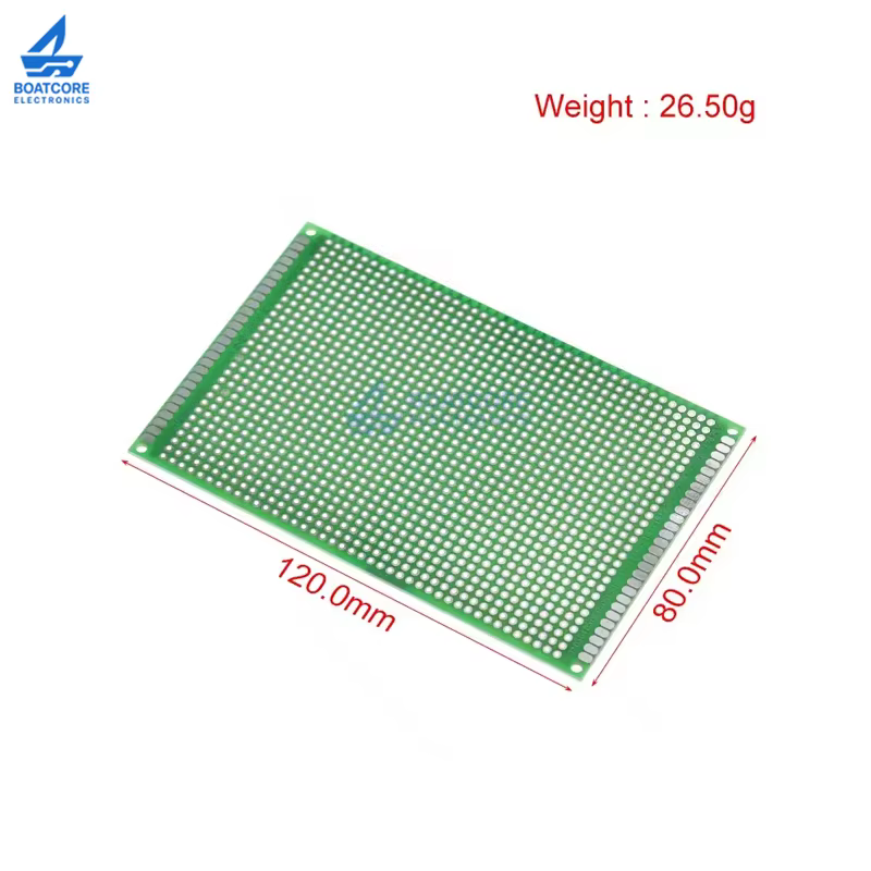Plaque de Prototype Double face 8x12cm, 80x120mm, carte universelle pour composants électroniques, 1 pièce