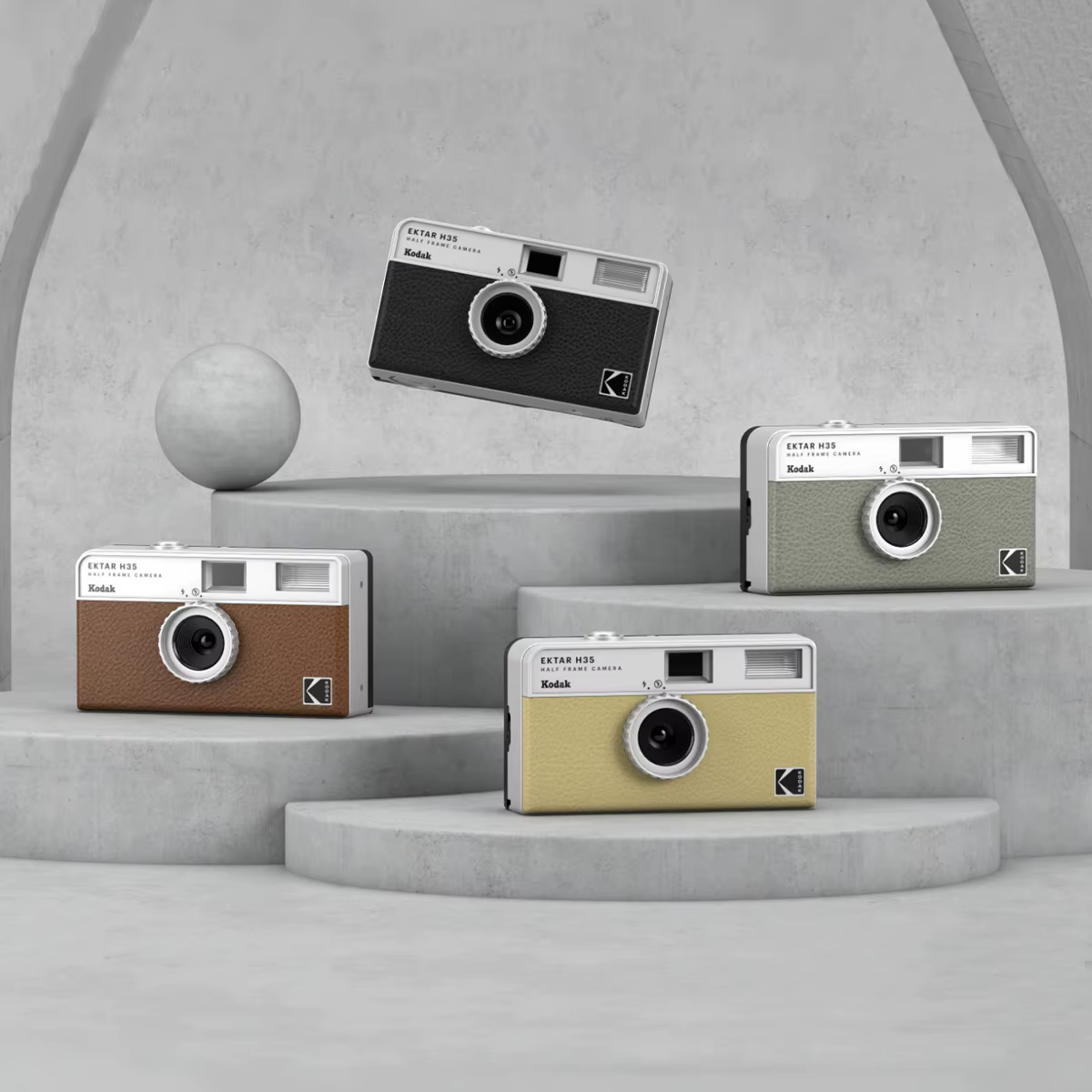 Original KODAK EKTAR H35 demi-cadre caméra 35mm Film caméra réutilisable Film caméra avec Flash lumière anniversaire cadeau de noël