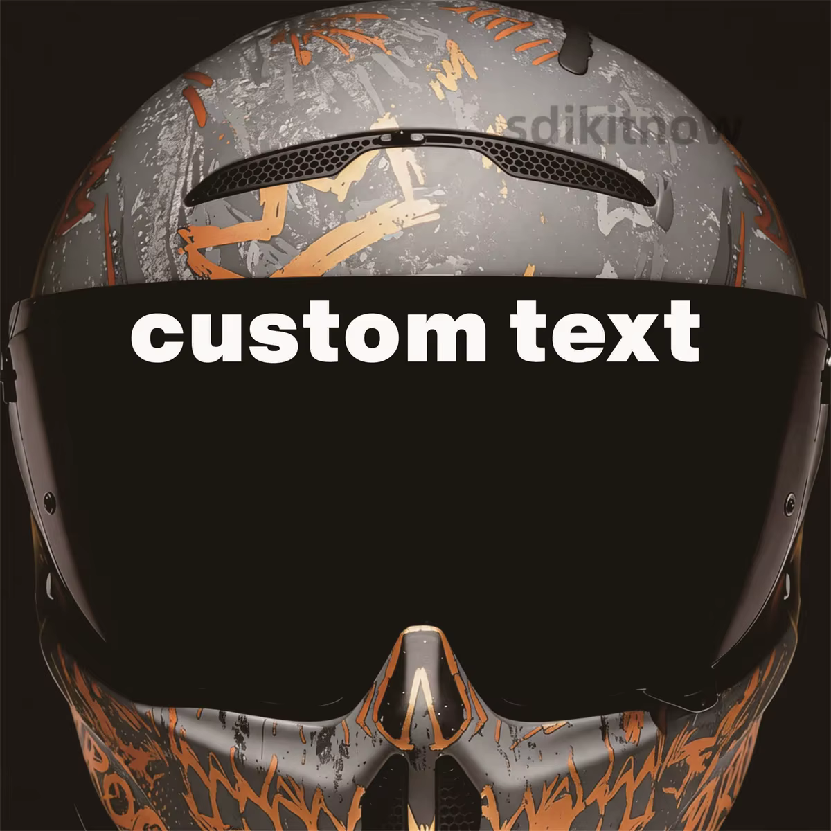 Autocollant de casque de moto de vélo à moteur, texte personnalisé, nom, Logo, décalcomanie en vinyle, moto personnalisée