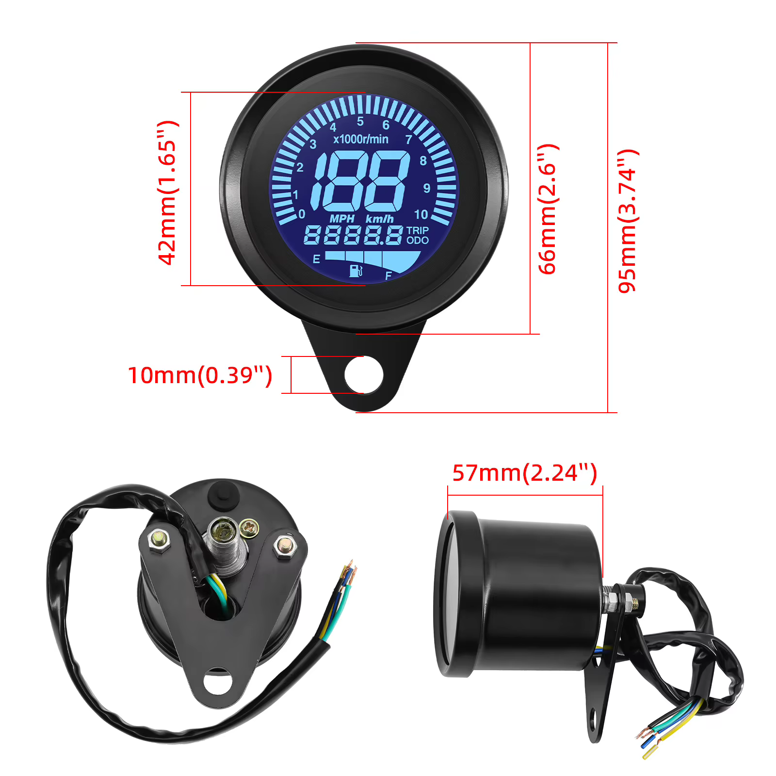 Compteur de vitesse rétro4.2 pour Hurcycles, compteur de niveau de carburant, compteur d'odomcirculation, affichage LCD numérique, indicateur personnalisé, Klaissée MPH RPM, 7 documents