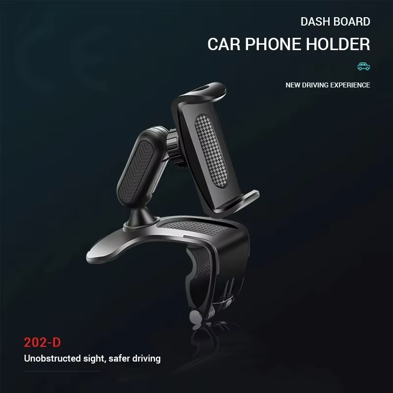 Support de téléphone pour tableau de bord de voiture, ABS, Support de pare-soleil pour téléphone portable, rétroviseur automatique, Support de téléphone, accessoires de Rotation à 360 degrés
